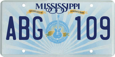 MS license plate ABG109