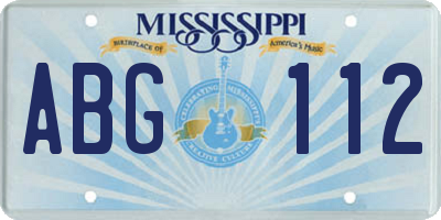 MS license plate ABG112