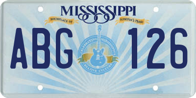 MS license plate ABG126