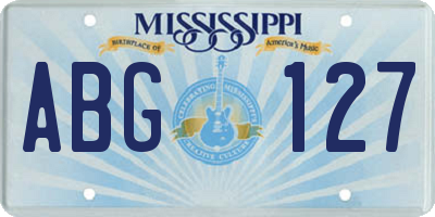MS license plate ABG127