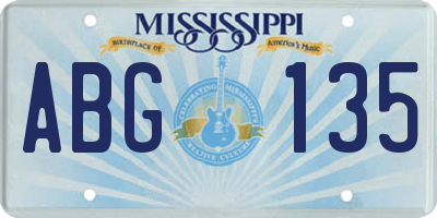 MS license plate ABG135