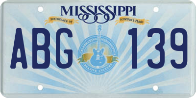 MS license plate ABG139