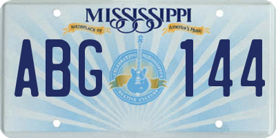 MS license plate ABG144