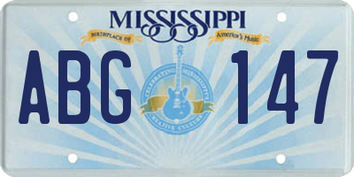 MS license plate ABG147
