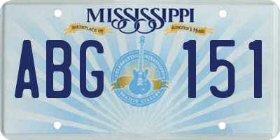 MS license plate ABG151