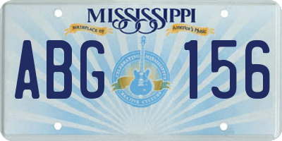MS license plate ABG156