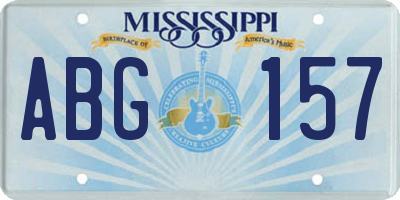 MS license plate ABG157