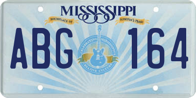 MS license plate ABG164