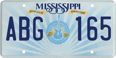 MS license plate ABG165