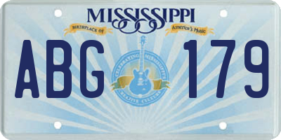 MS license plate ABG179