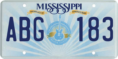 MS license plate ABG183