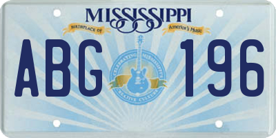MS license plate ABG196