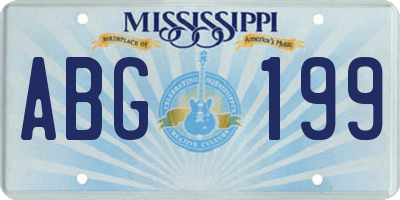MS license plate ABG199