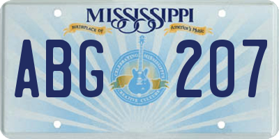 MS license plate ABG207