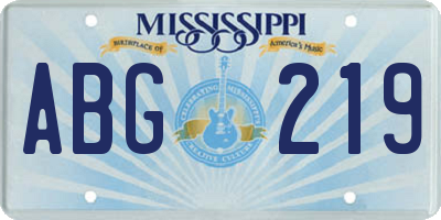 MS license plate ABG219
