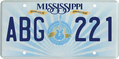 MS license plate ABG221