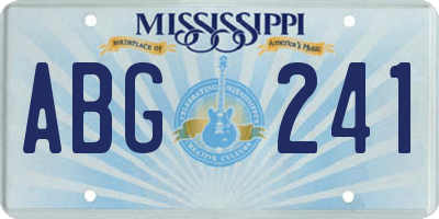 MS license plate ABG241