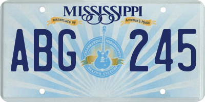 MS license plate ABG245