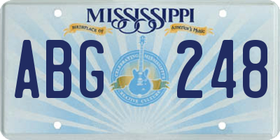 MS license plate ABG248