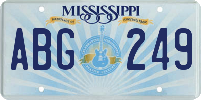 MS license plate ABG249