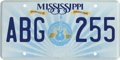 MS license plate ABG255