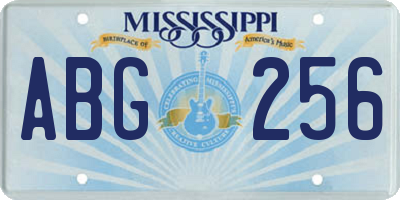 MS license plate ABG256