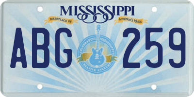 MS license plate ABG259