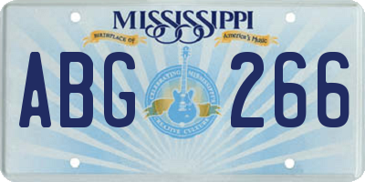MS license plate ABG266
