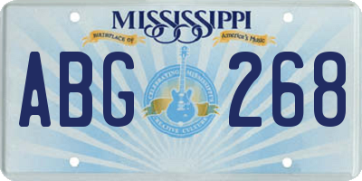 MS license plate ABG268