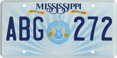 MS license plate ABG272