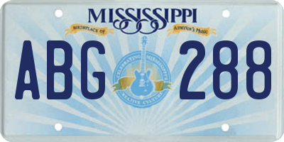 MS license plate ABG288