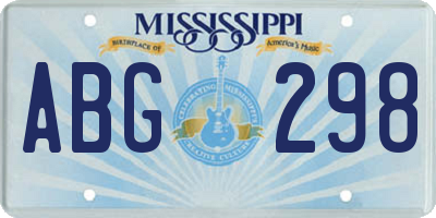 MS license plate ABG298