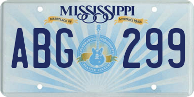 MS license plate ABG299
