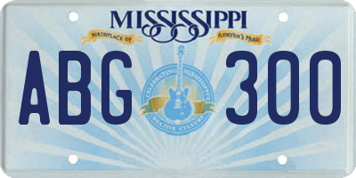 MS license plate ABG300