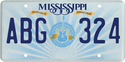 MS license plate ABG324