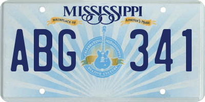MS license plate ABG341