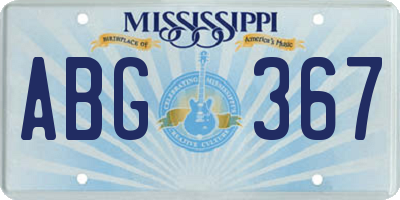 MS license plate ABG367