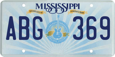 MS license plate ABG369