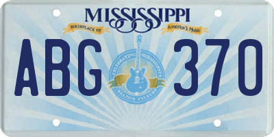 MS license plate ABG370