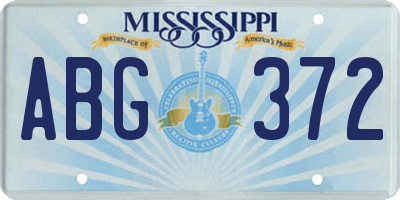 MS license plate ABG372