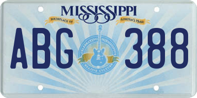 MS license plate ABG388