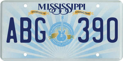MS license plate ABG390