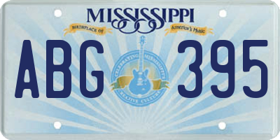 MS license plate ABG395