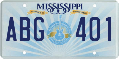 MS license plate ABG401