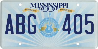 MS license plate ABG405