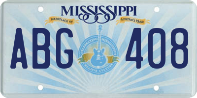 MS license plate ABG408