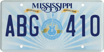 MS license plate ABG410
