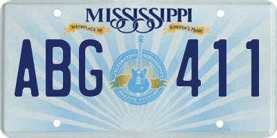 MS license plate ABG411