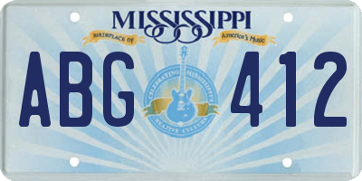MS license plate ABG412