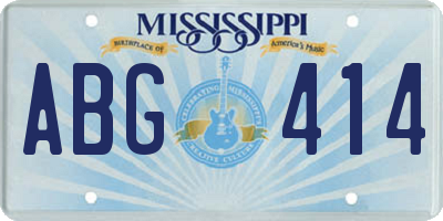 MS license plate ABG414